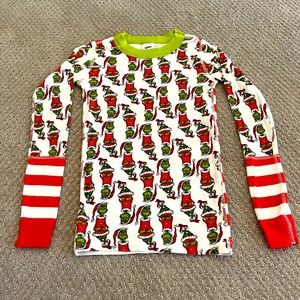 HANNA ANDERSSON Christmas “GRINCH” Christmas Pajamas. Worn ONCE. Youth Size 6-7.
